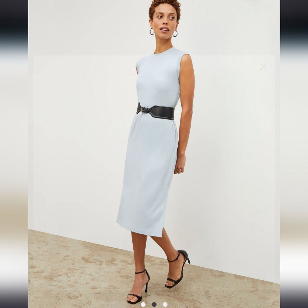 NEW MM Lafleur Light Blue The Lou Dress in Pima Cotton Size XLarge,med - Picture 2 of 11